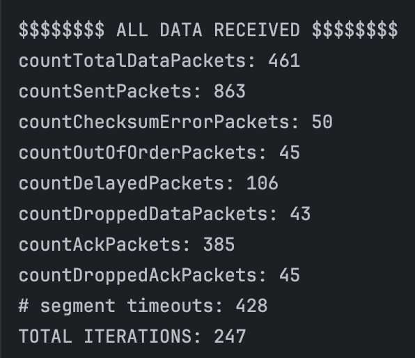 reliable data transfer screenshot